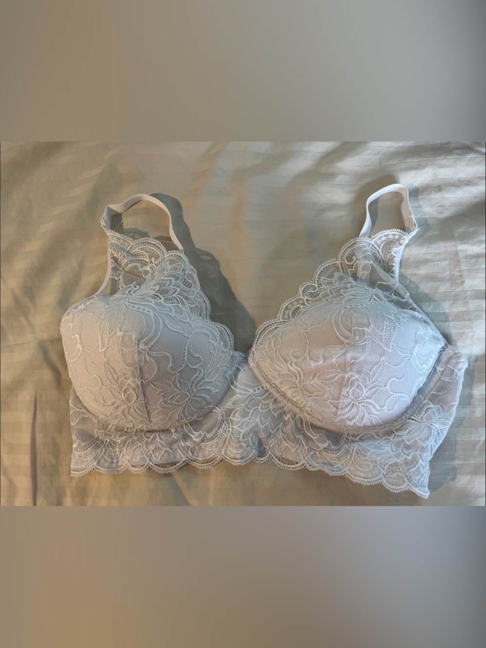 Maidenform Lace longline Bra – Size 36D in White